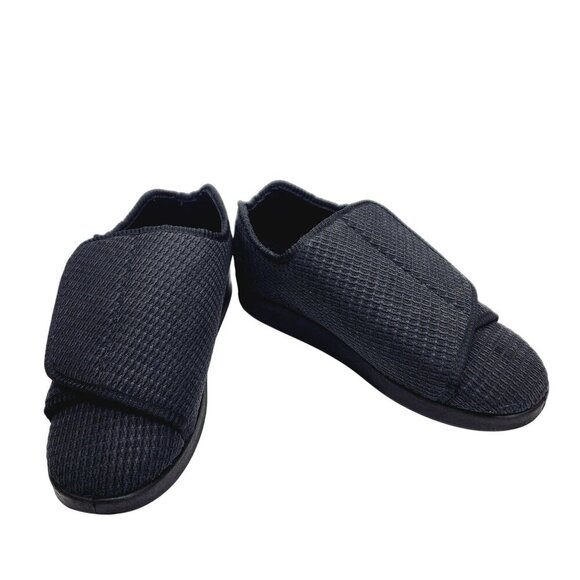 Silverts Adaptive Slippers Size 10 Diabetic Shoes Slip Resistant Men black - Picture 12 of 15